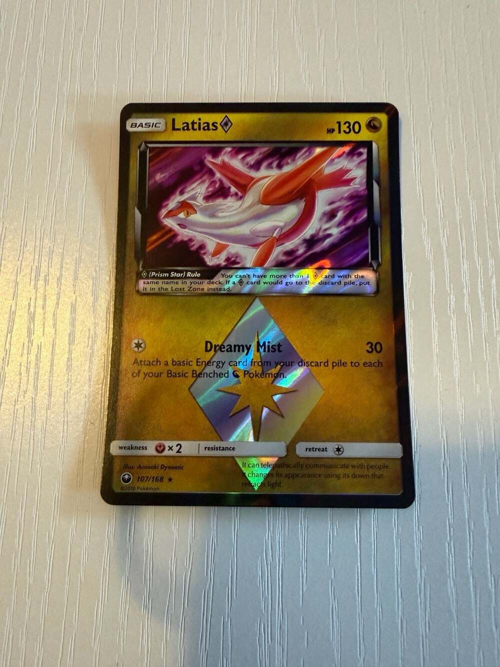 Pokemon Latias Prism Star 107/168 Celestial Storm Holo Rare Card